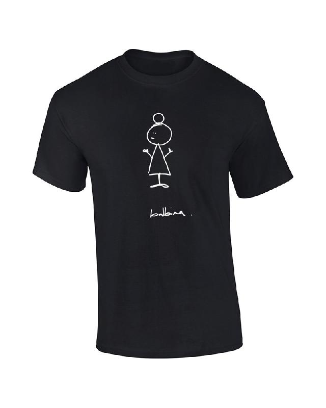 Strichmännchen T-Shirt schwarz