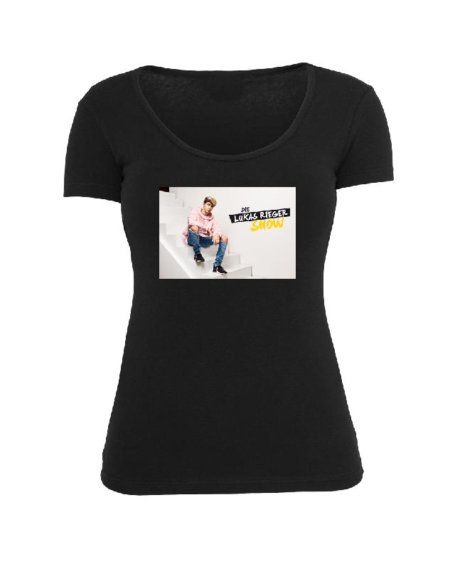 Lukas Rieger Show Girl T-Shirt Girlie Black
