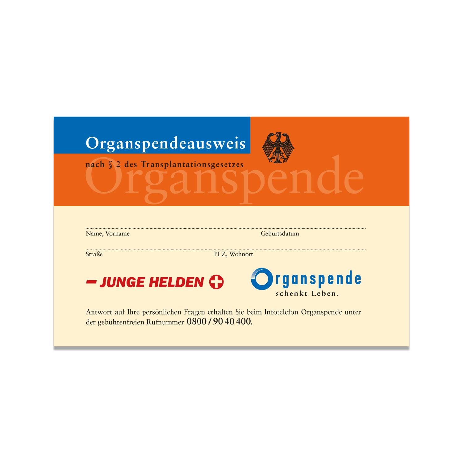 10 x Organspendeausweis Document