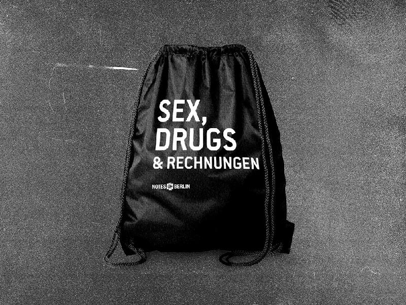 Sex, Drugs & Rechnungen Gymbag black