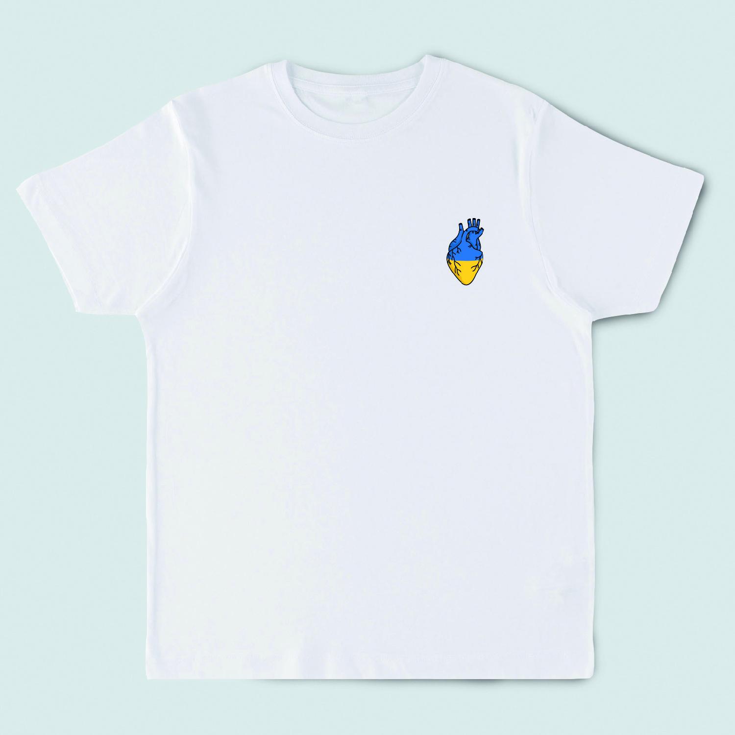 TMR Shirt Ukraine-Heart T-Shirt weiß